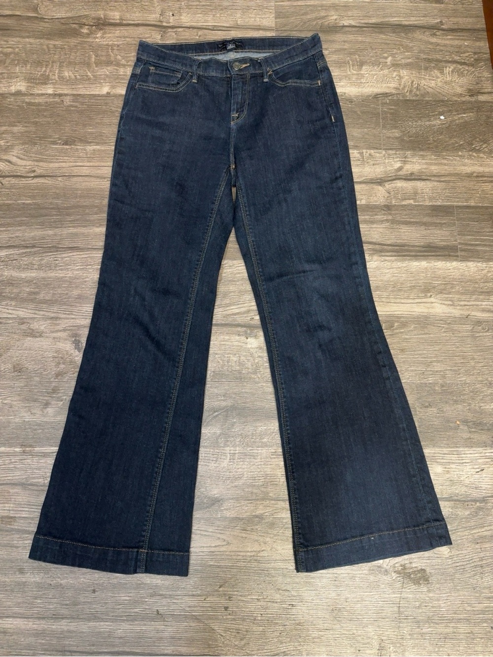 Banana Republic Dark Blue High-Rise Flare Jeans - Women - Picture 2 of 8
